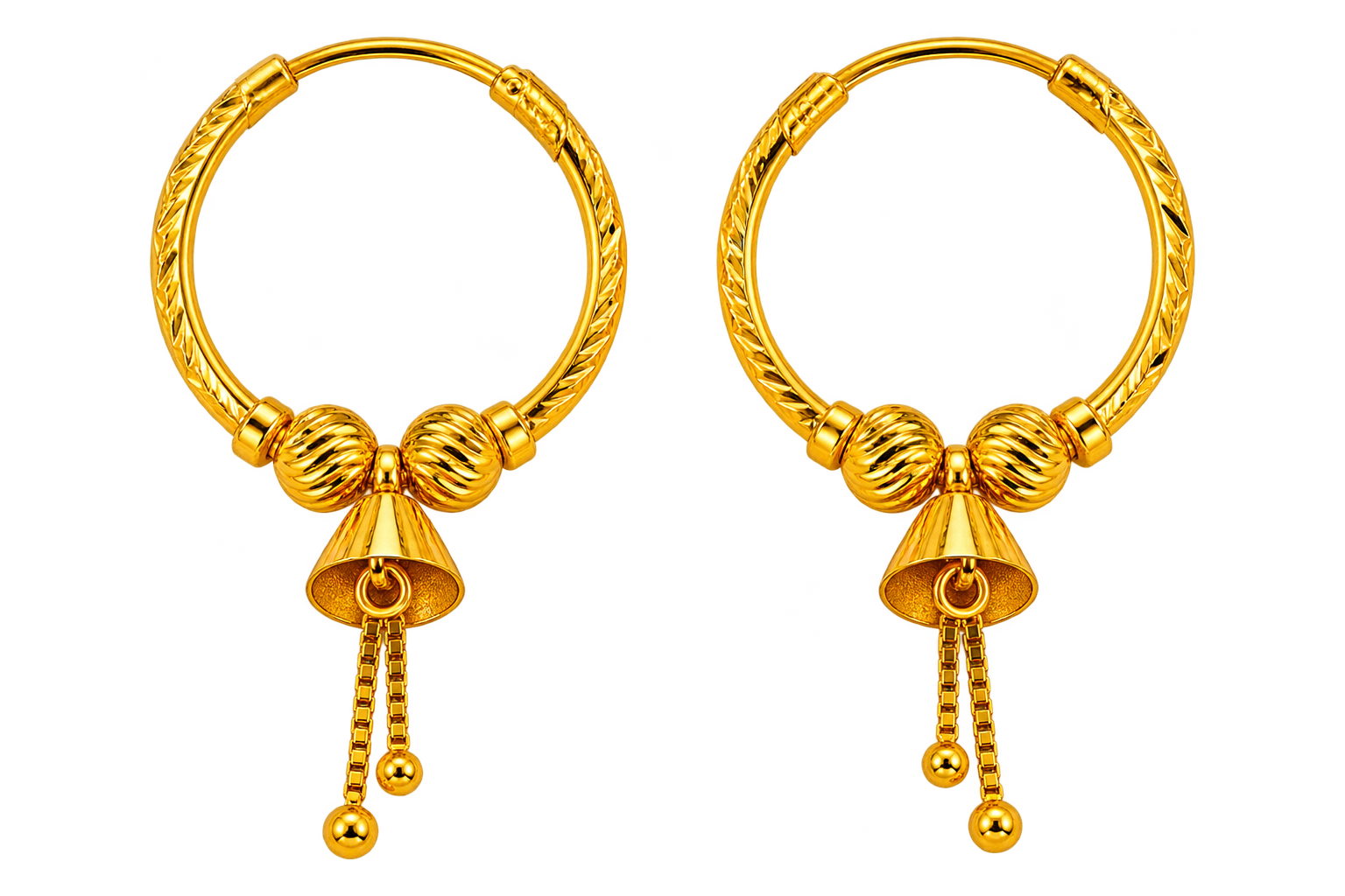 22K Gold Bali Earrings for Women | 916 Hallmarked Gold Bali