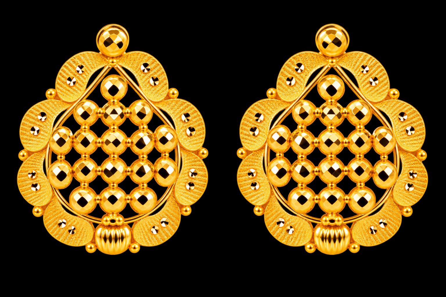 22KT Gold Traditional Floral Tops