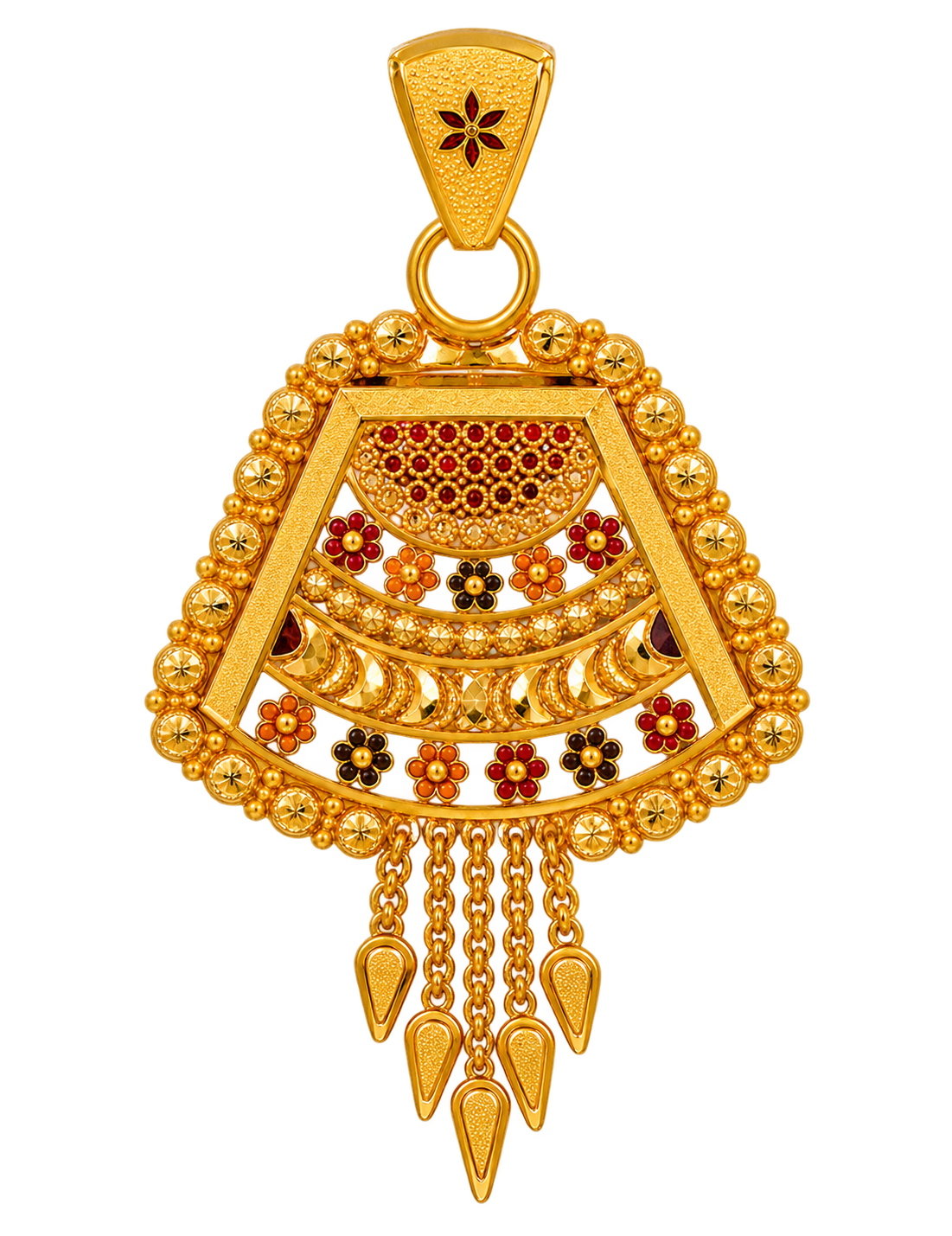 22K Gold (916) Designer Pendant | Traditional Gold Pendant