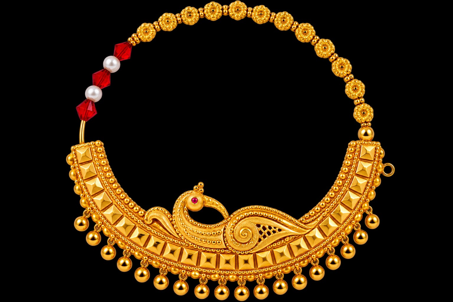 ✨ 22K Gold Designer Nath – Traditional Jewellery