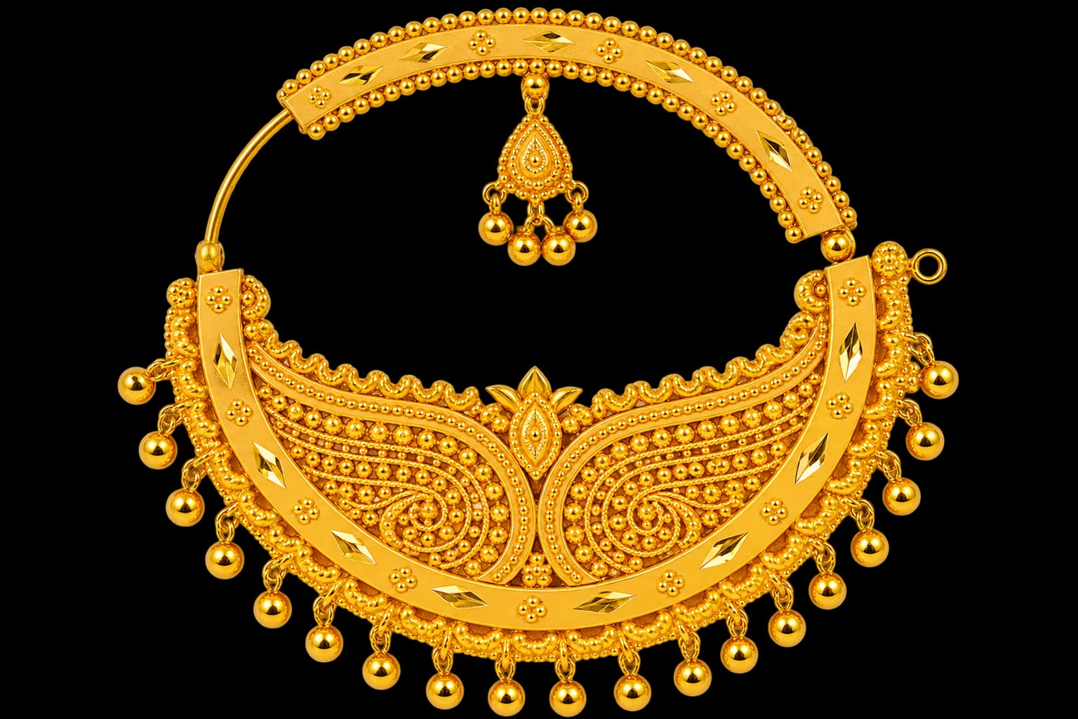 22ct Gold Nath – Traditional Designer Nath