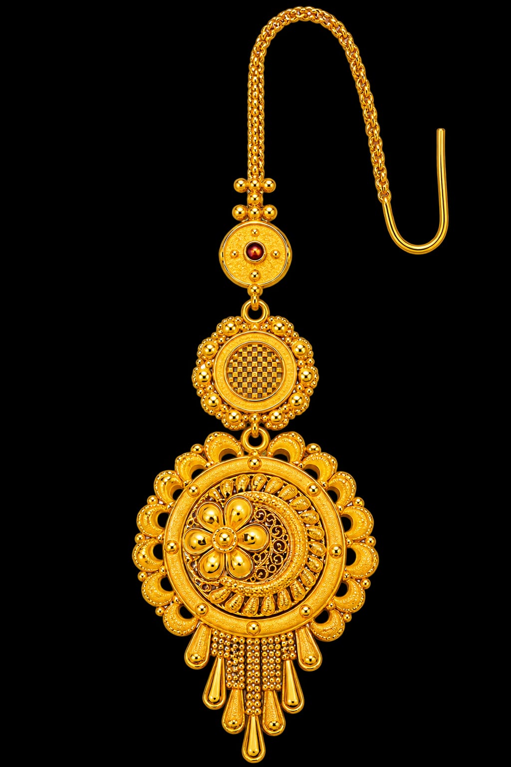 ✨ 22K Gold Designer Maang Tikka – Tika of Gold