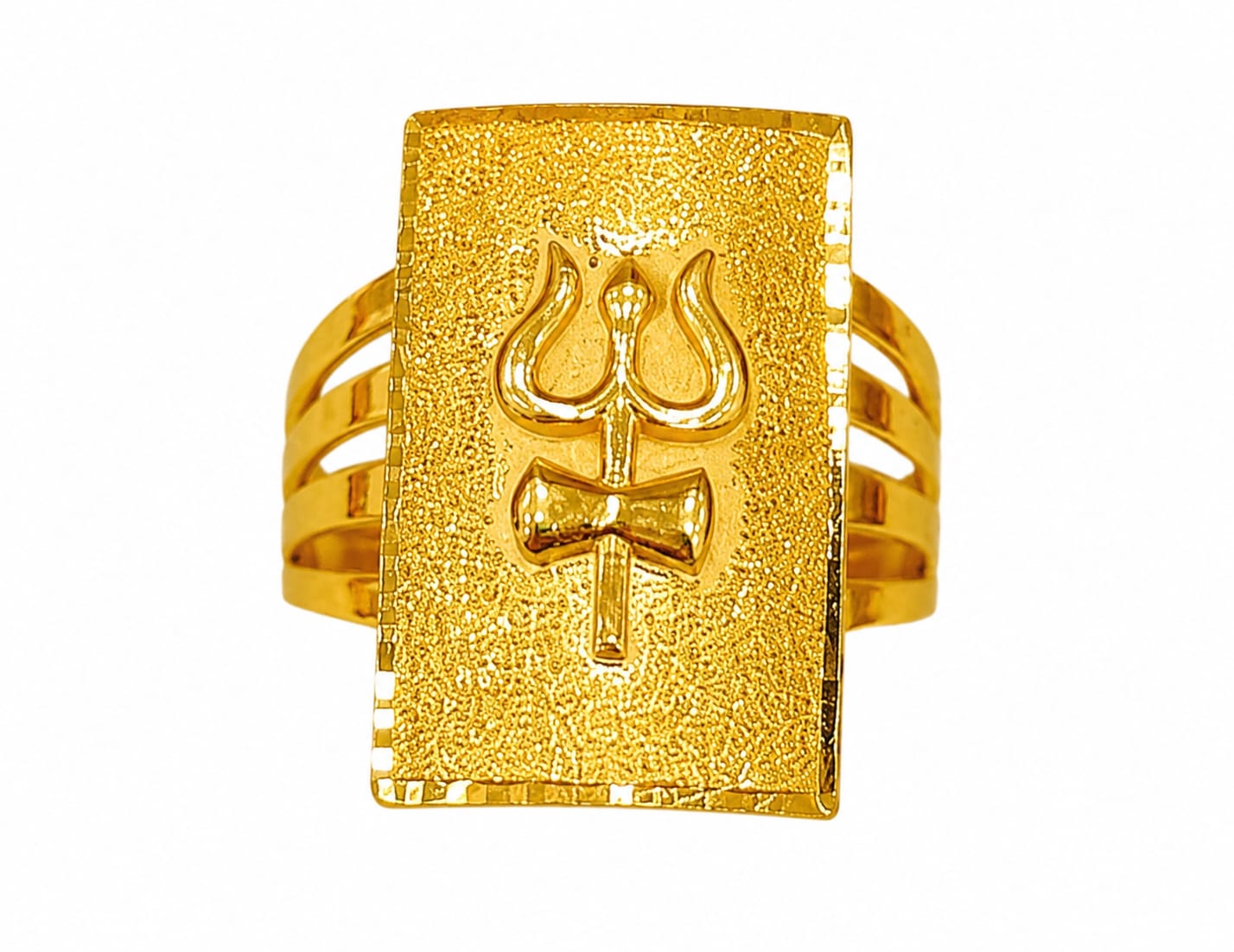 22ct Gold Trishul Design Ring | Traditional G Ring