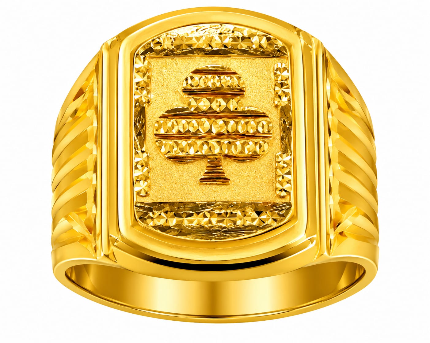 22Ct Hallmark Gold Designer Signet Ring