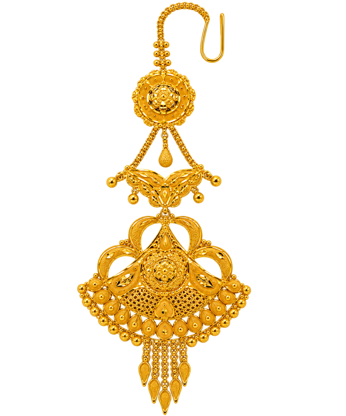 Elegant 22ct Hallmark Gold Maang Tika
