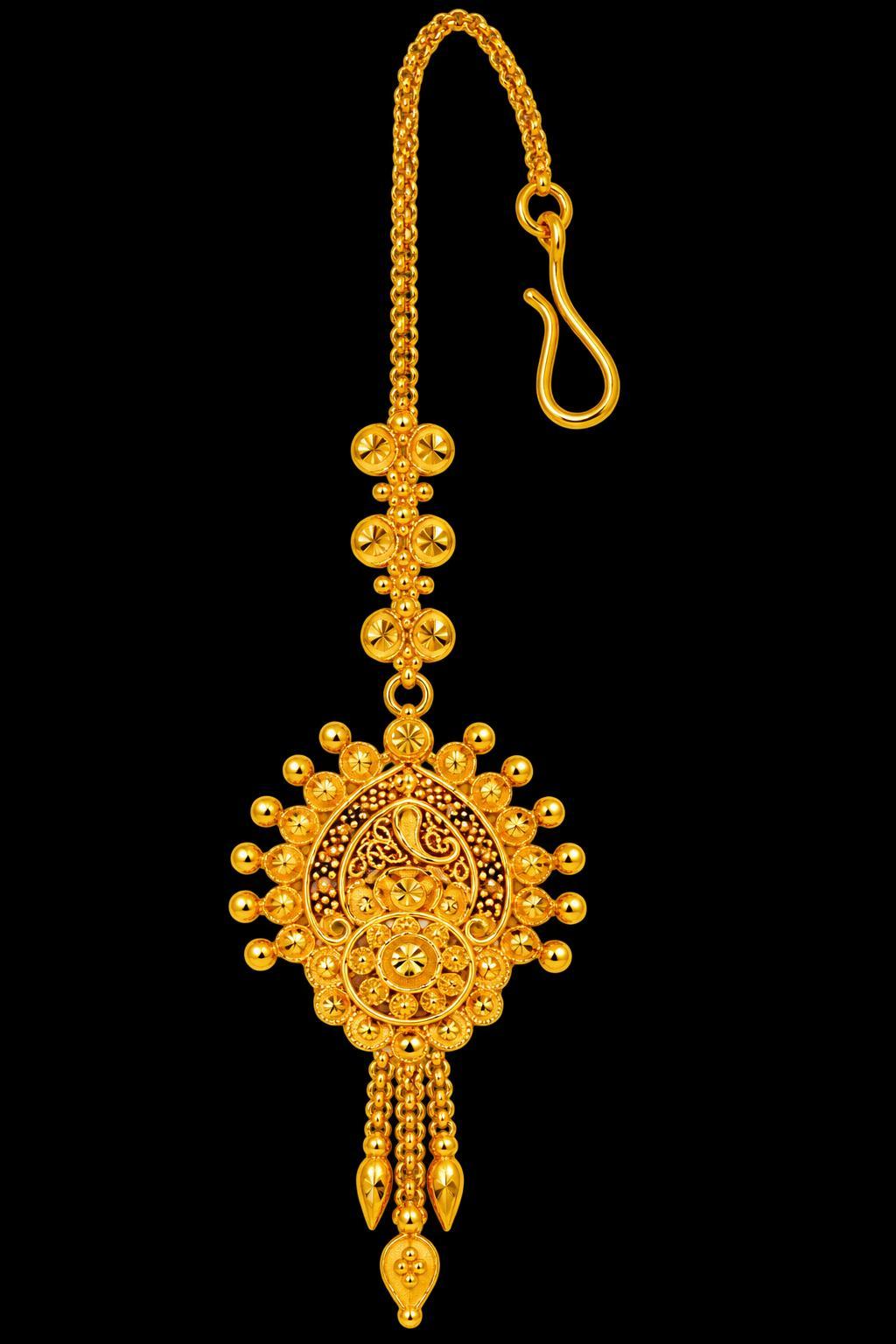 Elegant 22ct Hallmark Gold Maang Tika