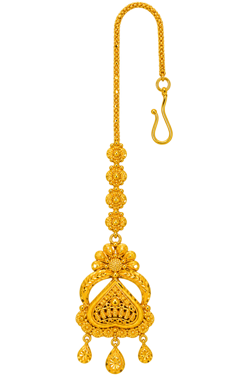22ct Hallmark Gold Mang Tikka – Traditional Floral Design