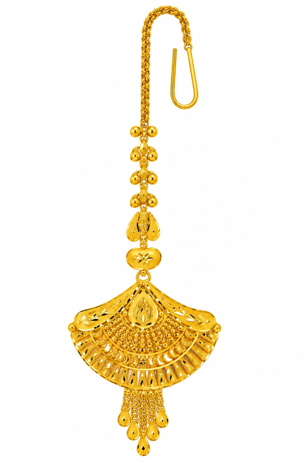 Traditional 22ct Hallmarked Gold Maang Tikka
