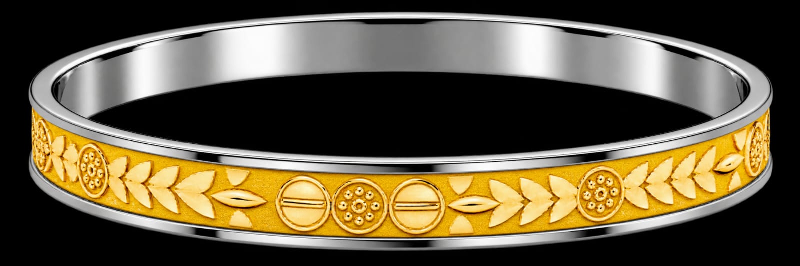 22Ct Hallmark Gold Leaf & Floral Designer NOVA