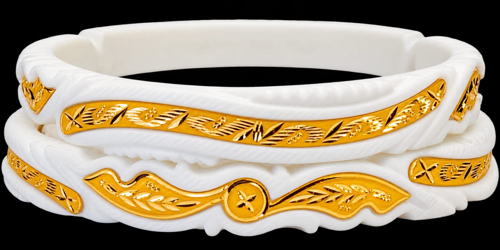 22ct Hallmark Gold Shakha Bangles