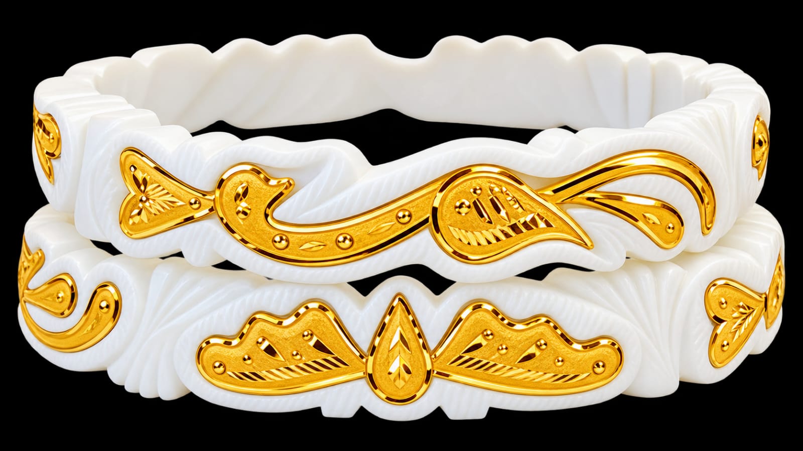 22ct Hallmark Gold Shakha Bangles
