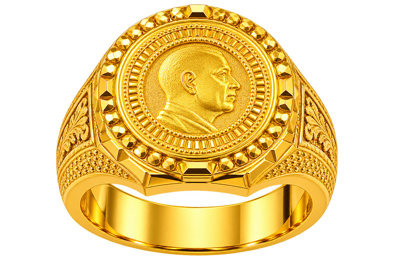 Classic Gold Portrait Signet Ring